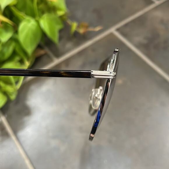 Tom Ford Binx Silver Havana Metal Aviator 63mm Sunglasses - Picture 4 of 10